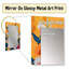 Orange blanc vibrant jardin Morning Glory - miroir de gloire du matin, miroir mural décoratif traditionnel, impression d'art en métal-1879297703