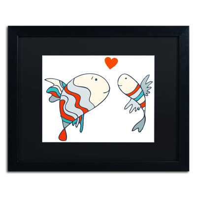 « two fish » par carla martell, art encadré