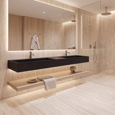 60" Rectangular Vessel Bathroom Sink