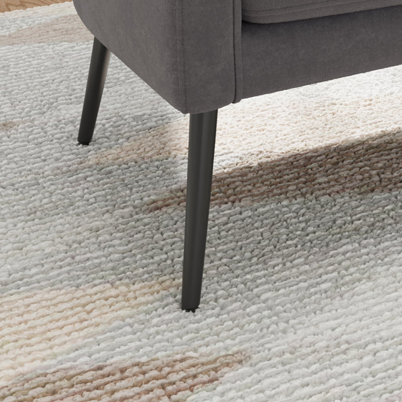 Causeuse l 53,7 po moderne avec dossier ouvert avec 3 coussins, Gris anthracite