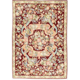Hand-Knotted High-Quality Red and Beige Area Rug