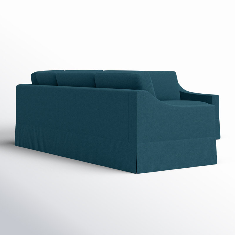 Cranbrook Slipcovered Sectional with Feather Blend Cushions (Set of 3), Bayou Midnight Canvas