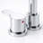 Modern Chrome High-Arc Widespread Bathroom Faucet With Pop-Up Drain Assembly & Supply Lines-123199478