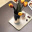 Table basse de forme irrégulière en bois manufacturé gris foncé-1332107657