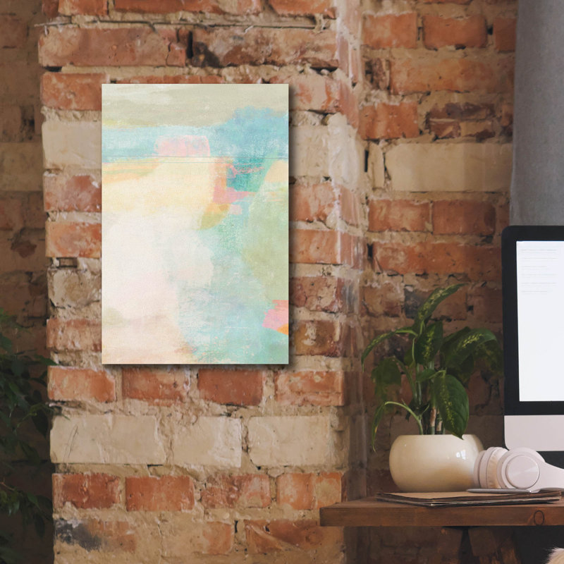 «Orange Sweep 2» par Suzanne Nicoll, art mural sur toile, H 18 po x l 12 po x P 0,75 po