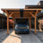 18.3 x 12.6 x 7.8 FT Solid Wood Outdoor Carport with Galvanized Steel Hardtop