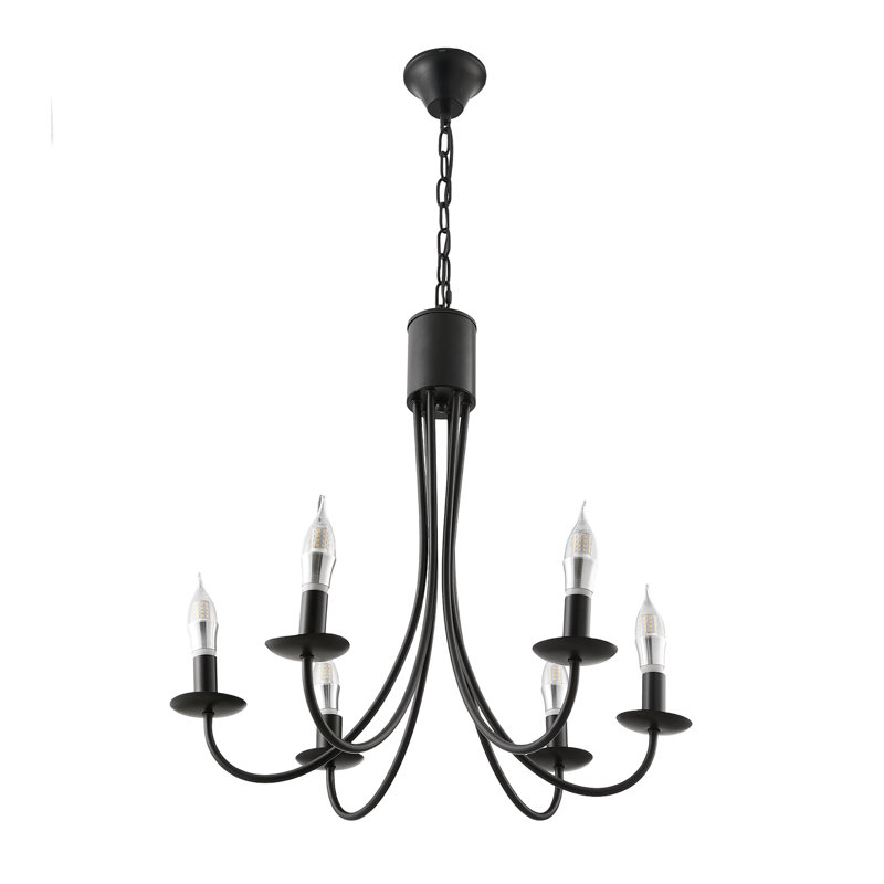 6 - Light Matte Black Pendant
