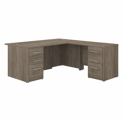Bureau double caisson en L 72 po Office 500