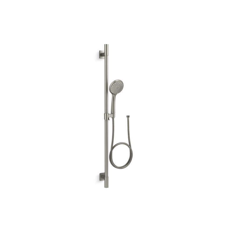 Awaken B110 Ensemble de douche à main à quatre fonctions Premium, 2,5 gallons par minute, Nickel brossé éclatant