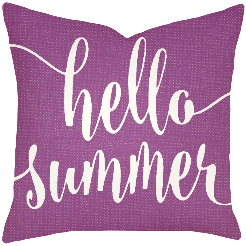 Cotton Throw Pillow, 20" H x 20" W x 8" D, Purple