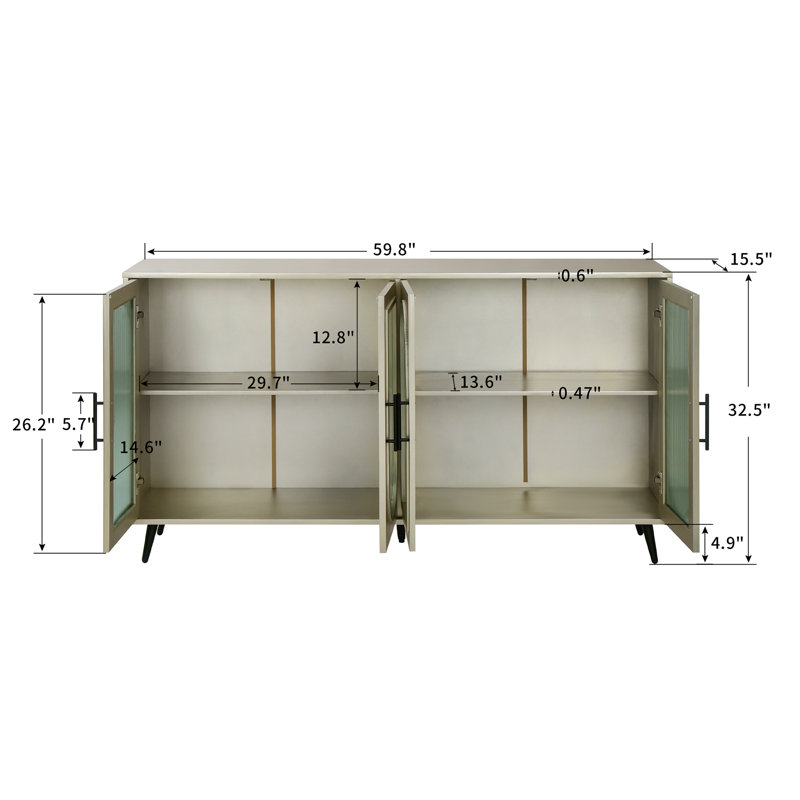 Jahvarni 59.8'' Console Table, Antique Gold