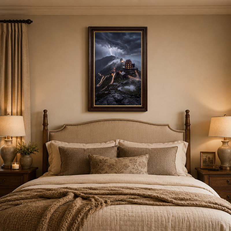 Art mural sur toile Stormy Mountain, 24"H x 16"W