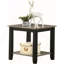 Table de bout simple en bois d'hévéa