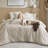 Logan Neutral Woven Striped 7-Piece Queen Comforter Set-116494990-116494989