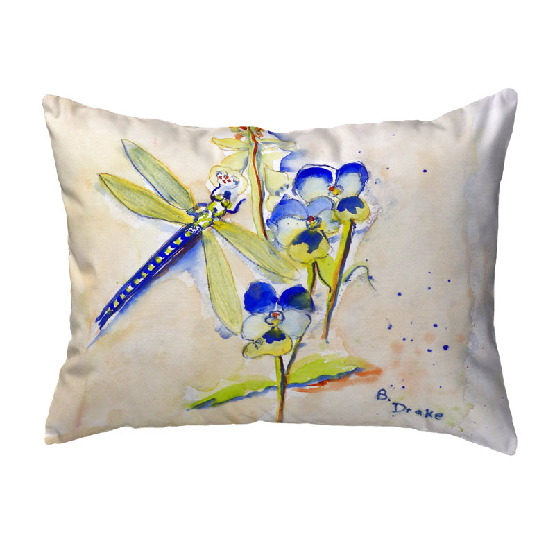 Dragonfly Dragonfly Outdoor Rectangular Throw Pillow