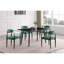 Ensemble de chaises rembourrées en tissu vert 2 pièces Modern Contemporary