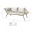 178cm Wide Outdoor Rectangle Patio Sofa with Cushions