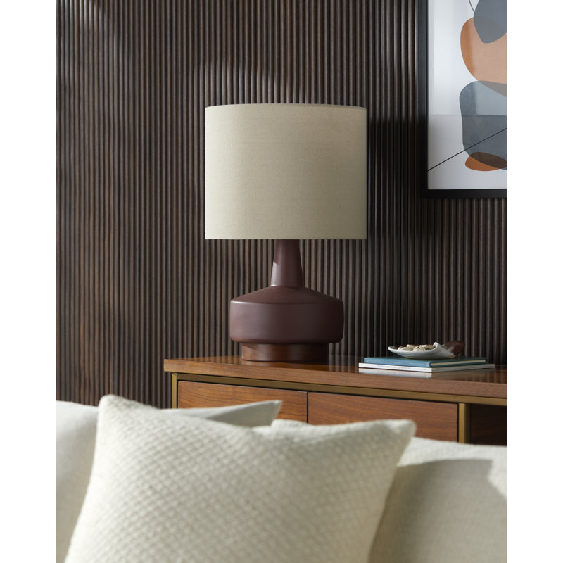 Minta Nerra Table Lamp, Maroon, Beige