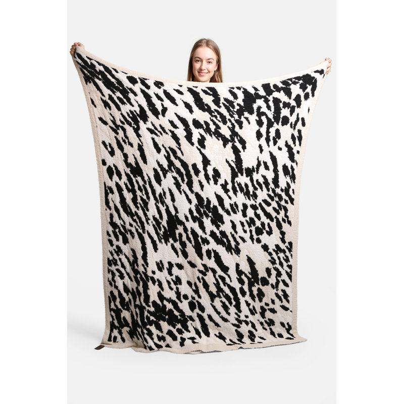 Cheetah Pattern Luxury Soft Throw Blanket - BEIGE