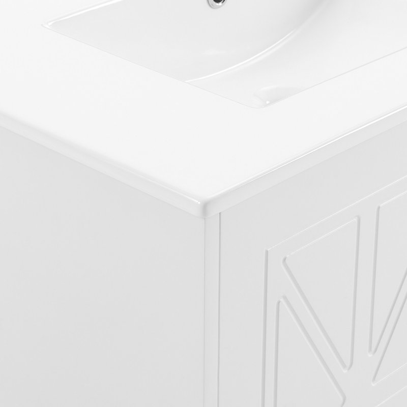 Bathroom Vanity With Sink, White