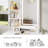 Compact Makeup Vanity Set with Lighted Mirror and Power Outlet