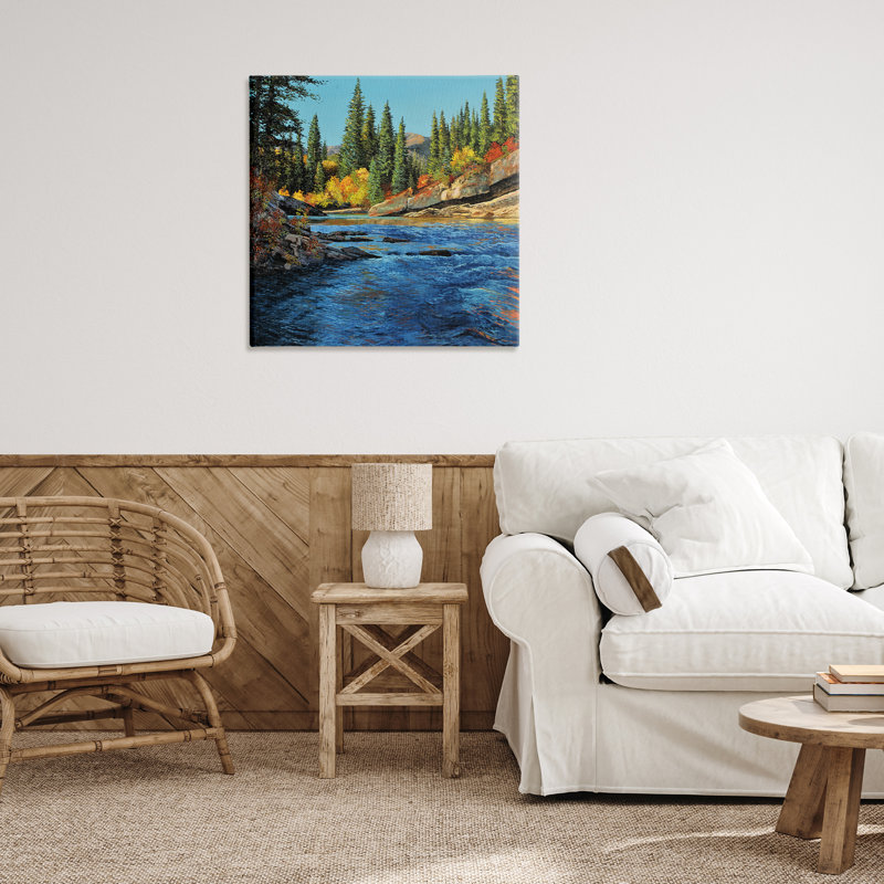 "Morning Rush River", art mural par Andrew Kiss, H 30 po x l 30 po