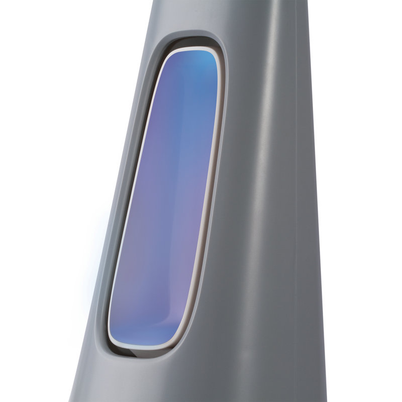OttLite Cool Breeze LED Fan Lamp with 3 Speed Bladeless Fan and 5 Brightness Settings, Gray