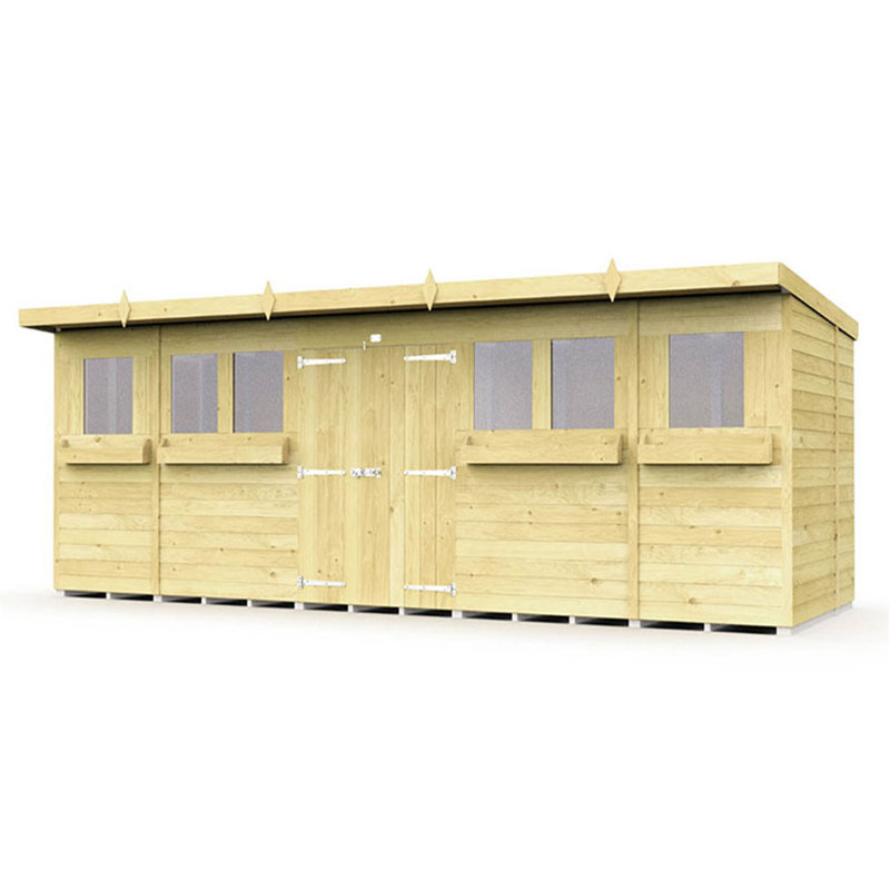 18ft x 6ft Pent Summer Shed