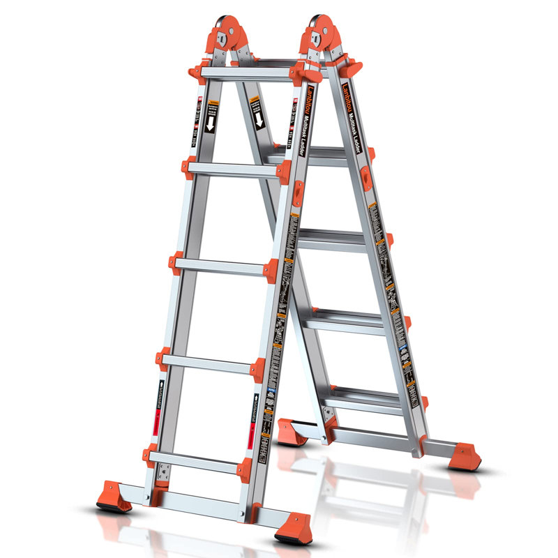 10 - Step Aluminum Lightweight Folding Extension Ladder
