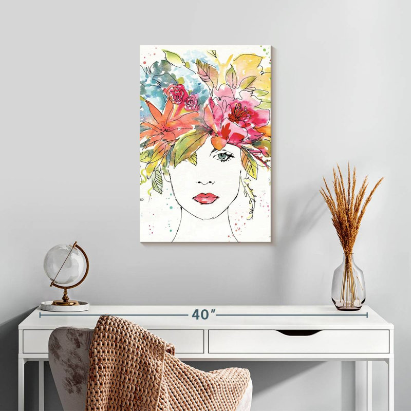 Leisha Lady Floral Figures I, 24" H x 16" W