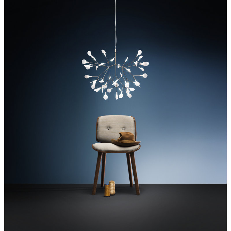Heracleum III LED Chandelier, Copper, 20.9" H x 28.3" W x 28.3" D, 157.5"