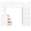 Lit mezzanine simple blanc avec rangement pour bureau. Panneau robuste. Maximisez votre espace de travail. L 78,3 po x H 65 po x l 44 po et garde-robe. Matériaux de construction. Espace de vie.-1735816864-1735816867