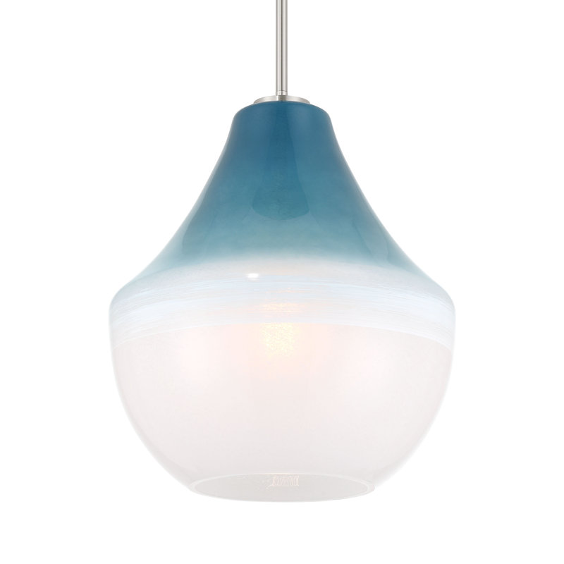 1 LIGHT PENDANT, Blue Ombre