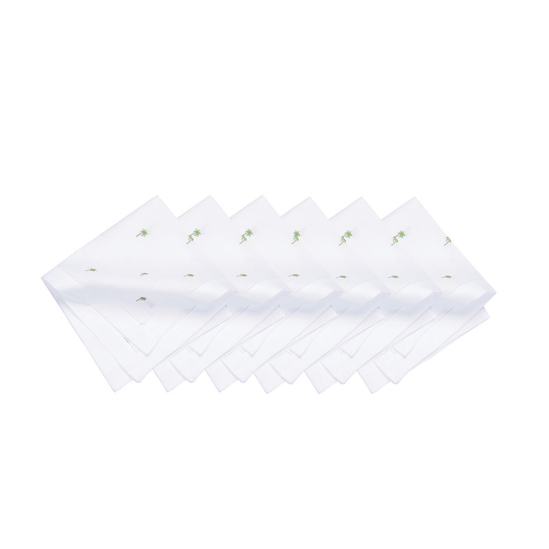 Ensemble de 6 serviettes Green Palms