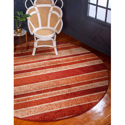 Tapis brun à motif géométrique Harvest