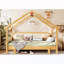 Lit simple en bois avec coussin-1766089598