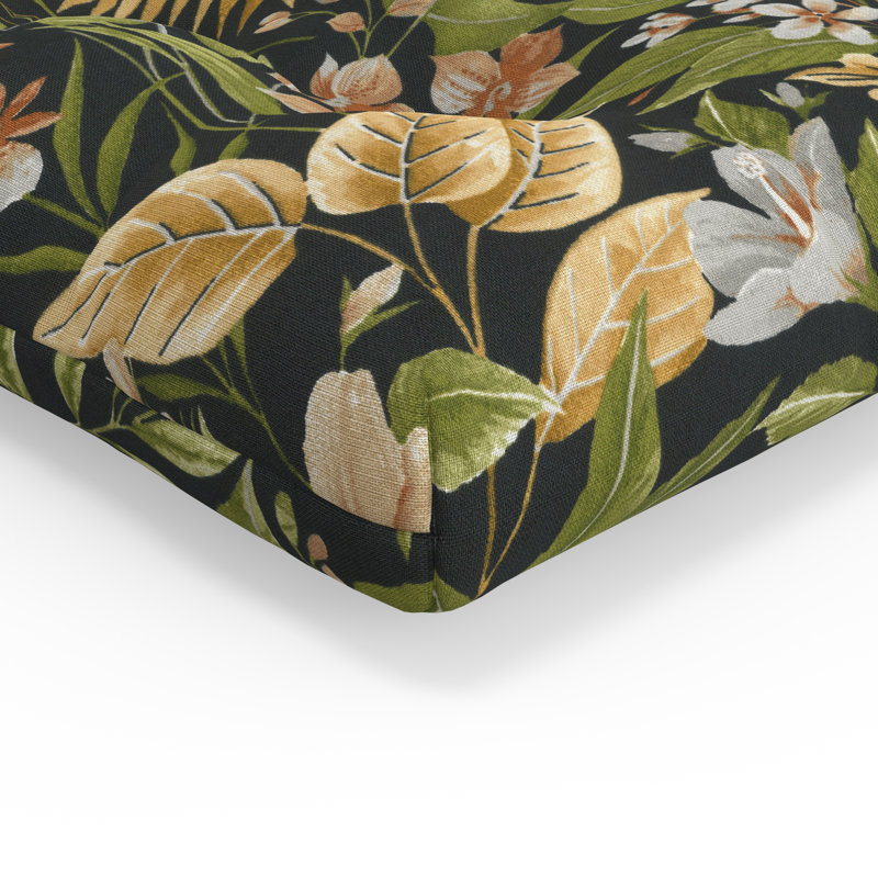 Coussin de chaise d'intérieur / extérieur avec attaches Bay Isle Home™, L 16 po x P 15,5 po