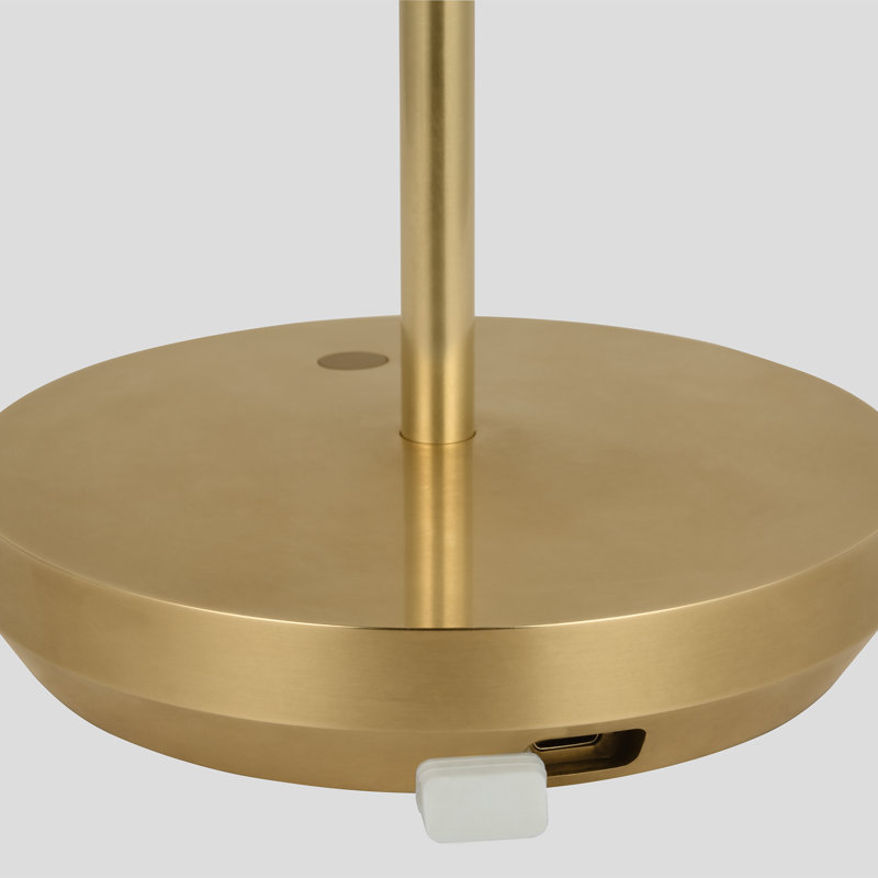 Doppia Short Accent Rechargeable Table Lamp, Gold