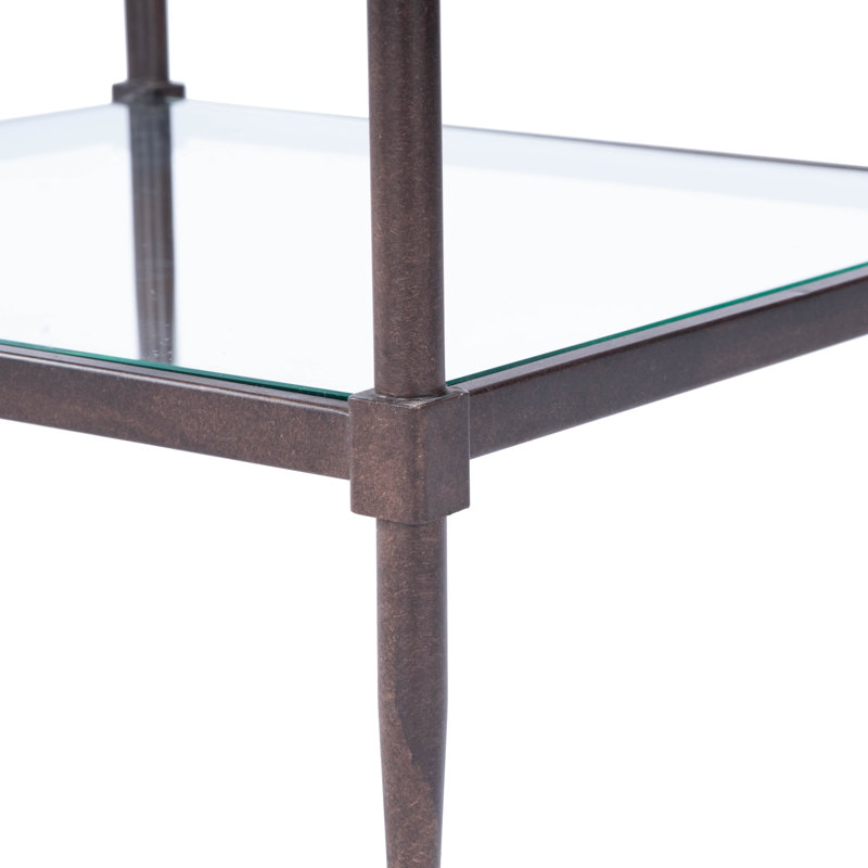 Peninsula Metal & Glass Side Table, Butler Hallmark
