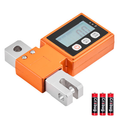 Digital Crane Scale, 1100 lbs/500 kg Max Capacity, 0.2 lbs Division & 3 Unit Switch, Heavy-Duty Industrial Hanging Scale with Cast Aluminum Case & LCD Display, Auto-Off Setting for Garage