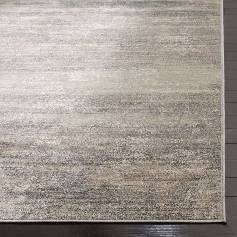 Huston Light Blue/Ivory Area Rug, Rectangle 5'1" x 7'6"