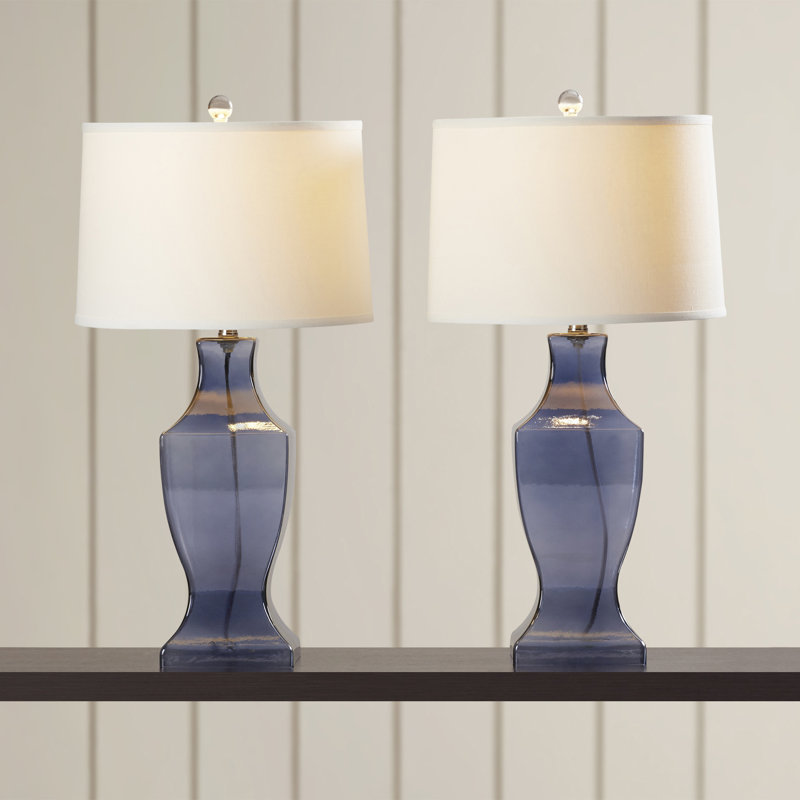 Aonan Glass Table Lamp, Blue