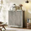 3-Pack Modern Fluted Sideboard Buffet Cabinet, Wooden Storage with 2 Doors & Adjustable Shelves for Living Room Kitchen Hallway