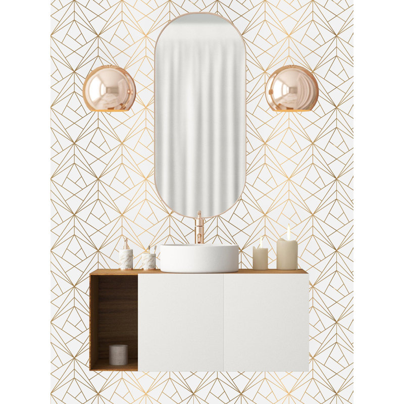 Peel & Stick Geometric Wall Mural, 25" W x 120" L