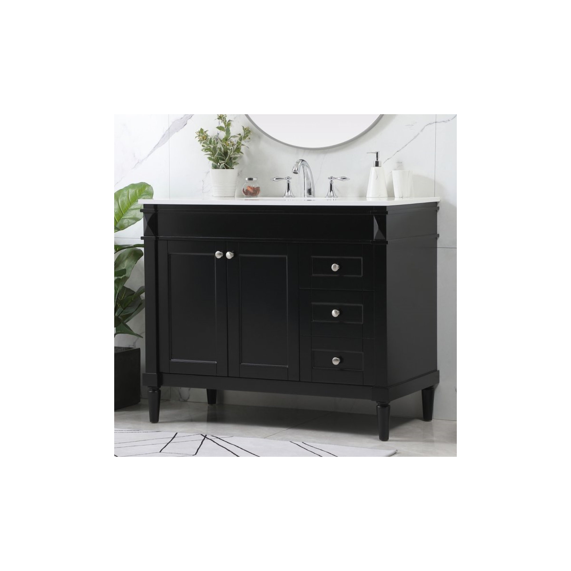 Readington 42'' Single Bathroom Vanity, Black