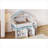 House Canopy Styled Full Size Solid Wood Loft Bed with Integrated Under-Bed Storage, Crisp White-1458139791