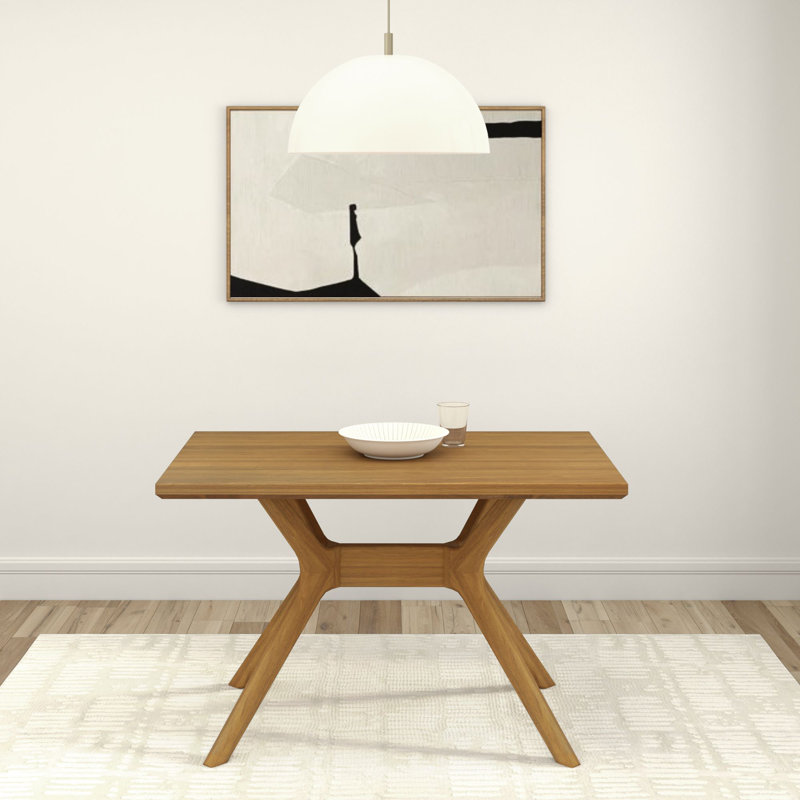 Muhsina Cross-Leg Dining Table , Pecan