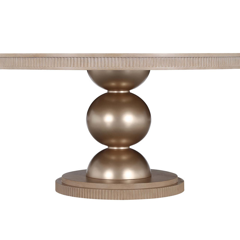 West Kensington Round Dining Table, Medium Yellow Wood