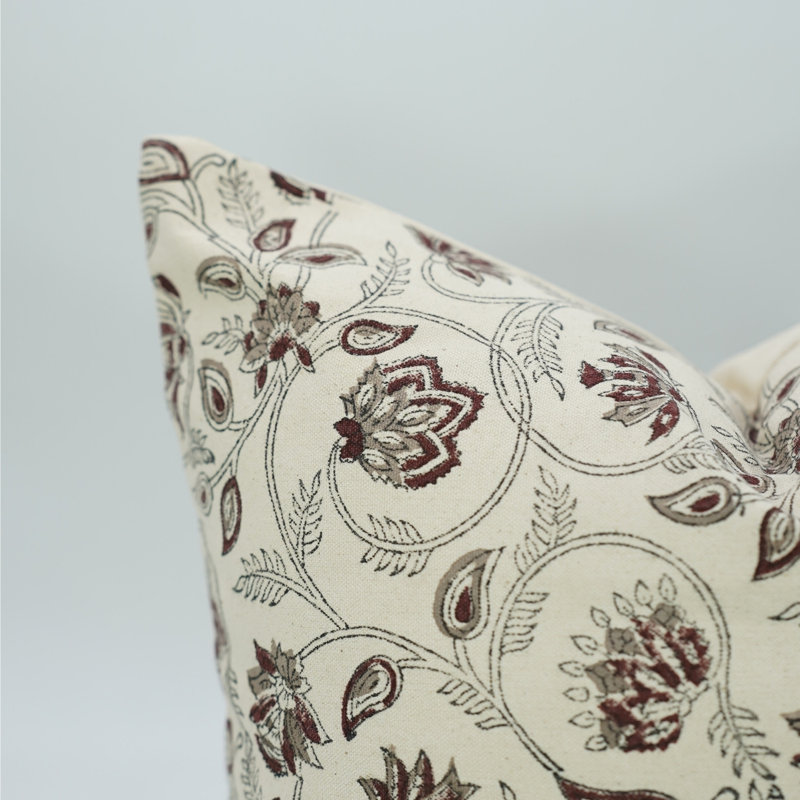 Housse de coussin décoratif Fab Fabine, coussin décoratif durable pour canapé, Saraswati, H 14 po x l 14 po, Carrée