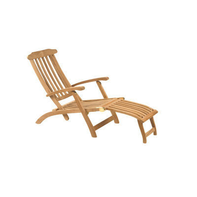 Steamer Outdoor Teak Chaise Lounge
